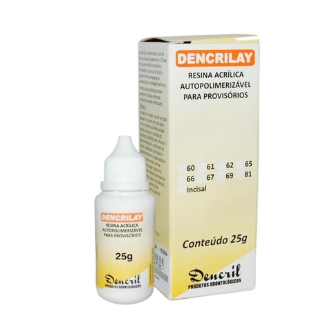 Resina Acrilica Dencrilay Cor 67 25g Dencril
