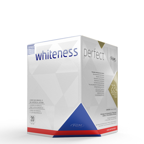 Clareador Whiteness Perfect 22% Kit Com 4 Seringas