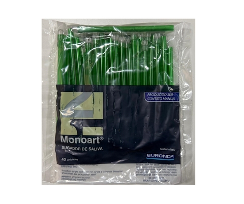 Sugador Descartavel Com 40 Verde Euronda