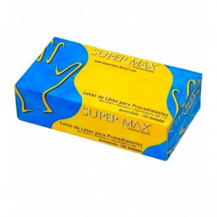 Luva Latex Tam. G Com 100 Un. Supermax