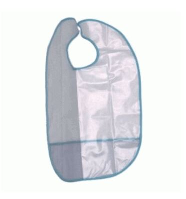 Babador Plastico Adulto Com Velcro Transparente Ortocentral