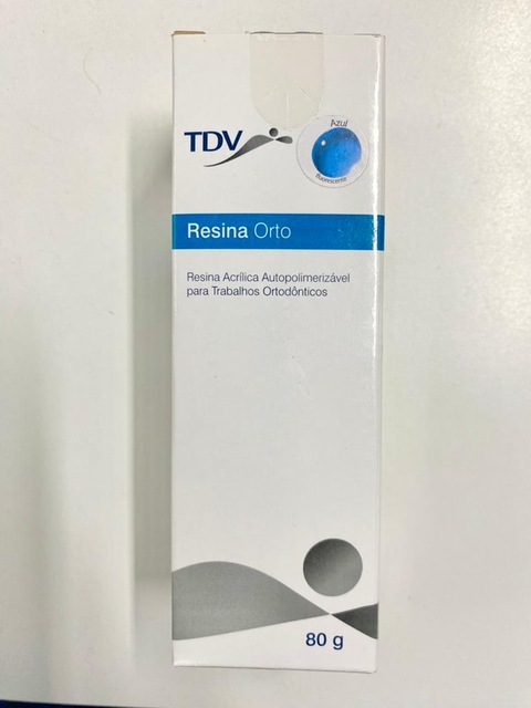 Resina Acrilica Para Orto Tdv Azul Fluorescente Po 80g
