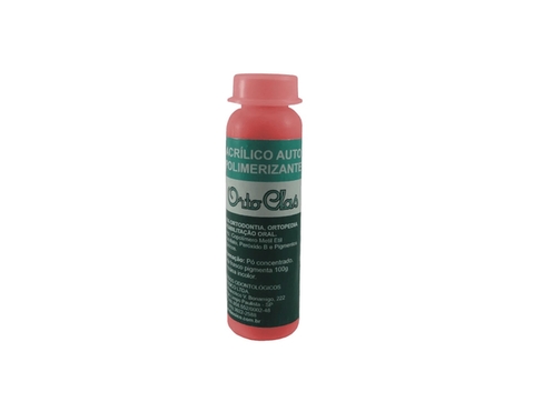 Resina Acrilica Para Orto Ortoclass Concentrado Vermelho Po 6gr Classico