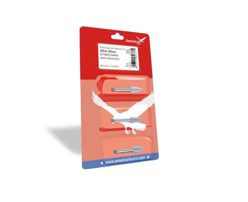 Polimento Resina Composta Kit C-3 Ca Chama Pequeno American Burrs