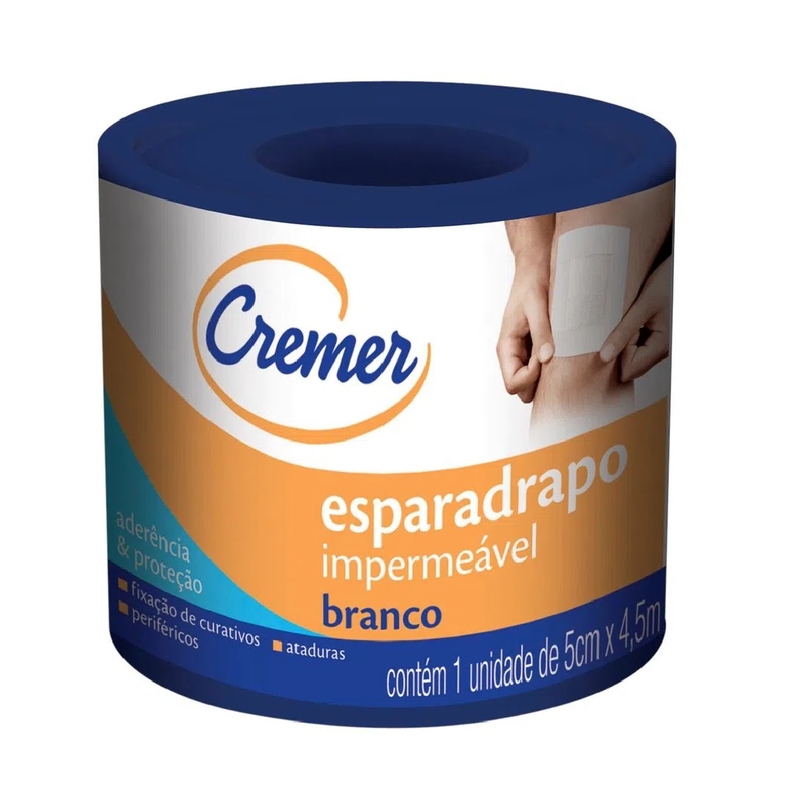 Esparadrapo Branco 5cm X 4,5m Cremer