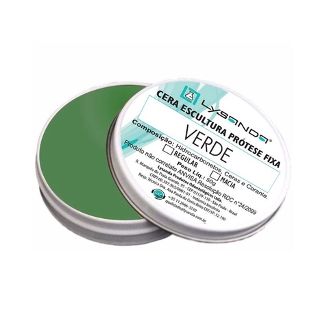Cera Em Lata Opaca Verde Protese Fixa E Enceramento Diagnostico Lysanda