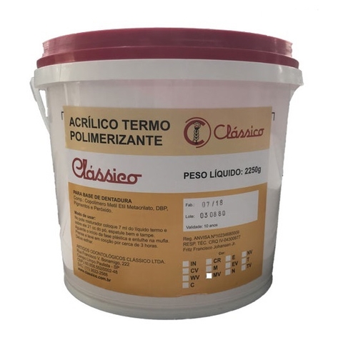 Resina Acrilica Termo Classico Incolor Po 2250 Gr.