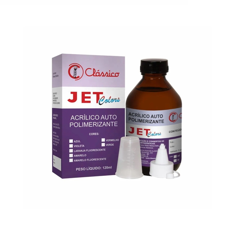 Resina Acrilica Auto Classico Jet Colors Vermelho Liq. 120ml