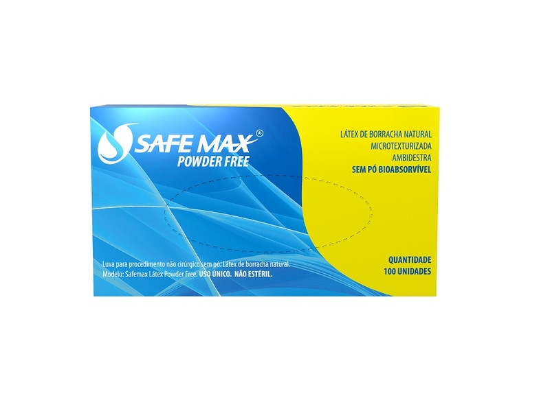 Luva Latex Sem Po Tam. M Com 100 Un. Safemax