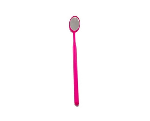 Espelho Plano Plastico Com Cabo Rosa Ssw