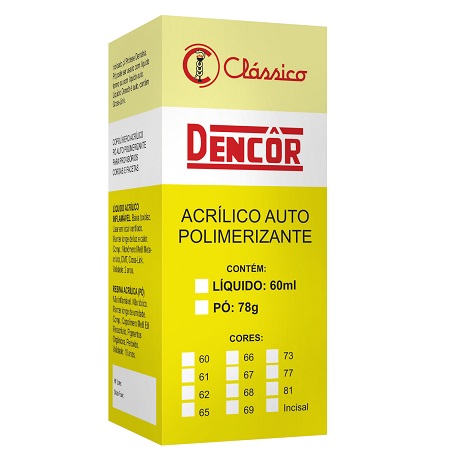 Resina Acrilica Dencor Cor A3,5 78gr. Classico
