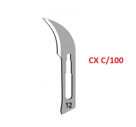 Lamina Para Bisturi Nr. 12 Caixa Com 100