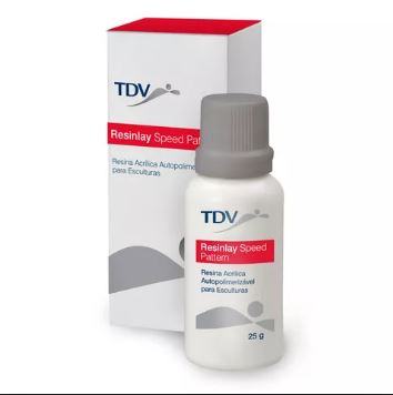 Resina Acrilica Resinlay Cor Vermelho 25gr Tdv