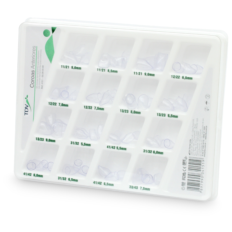 Coroas Deciduos 64un. Tdv