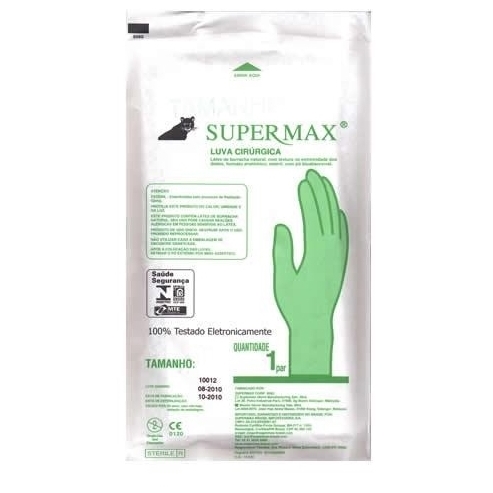 Luva Cirurgica Esteril Nr. 8.0 Supermax