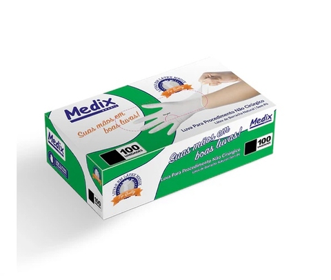 Luva Latex Sem Po Tam. P Com 100 Un. Medix