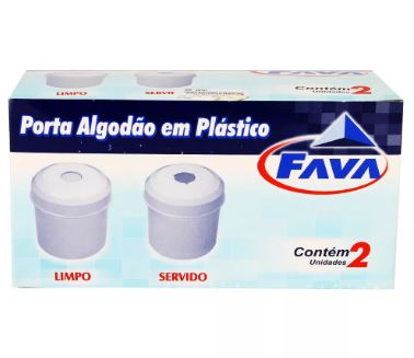 Porta Algodao Com Mola E Servido Plastico Fava